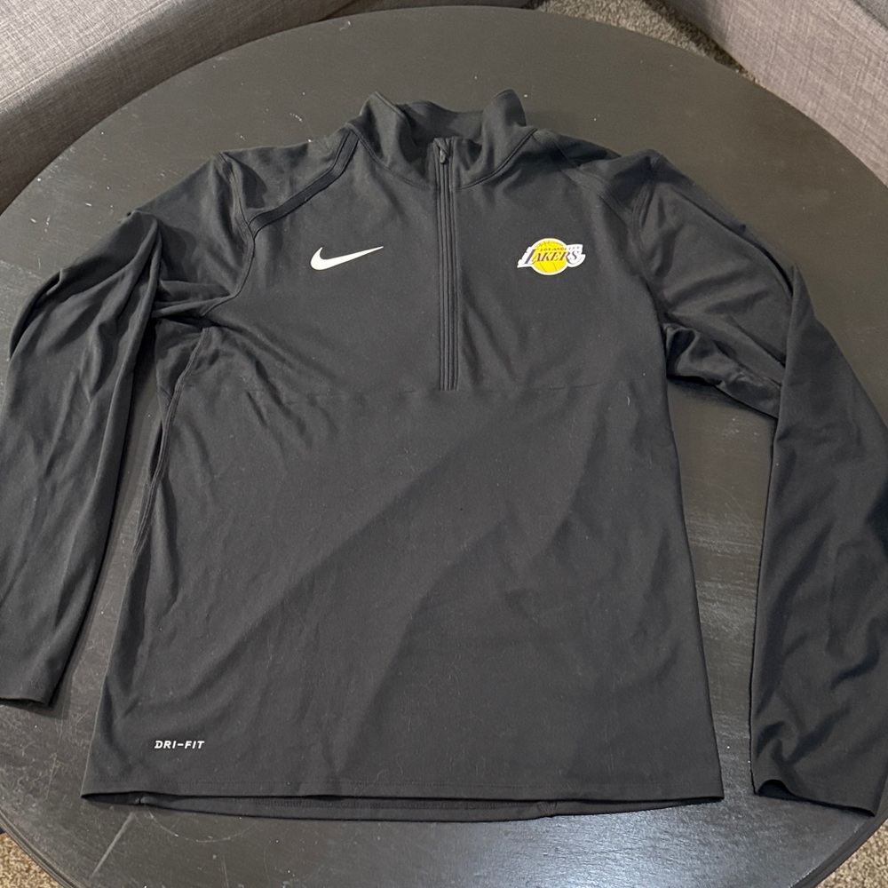 Los Angeles Lakers Nike Black Dri-FIT Lakers Long Sleeve Quarter-Zip - M